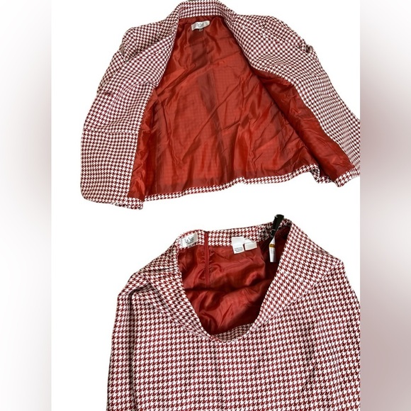 Le Suit Women’s Houndstooth Two Button Skirt Suit - Picture 5 of 16
